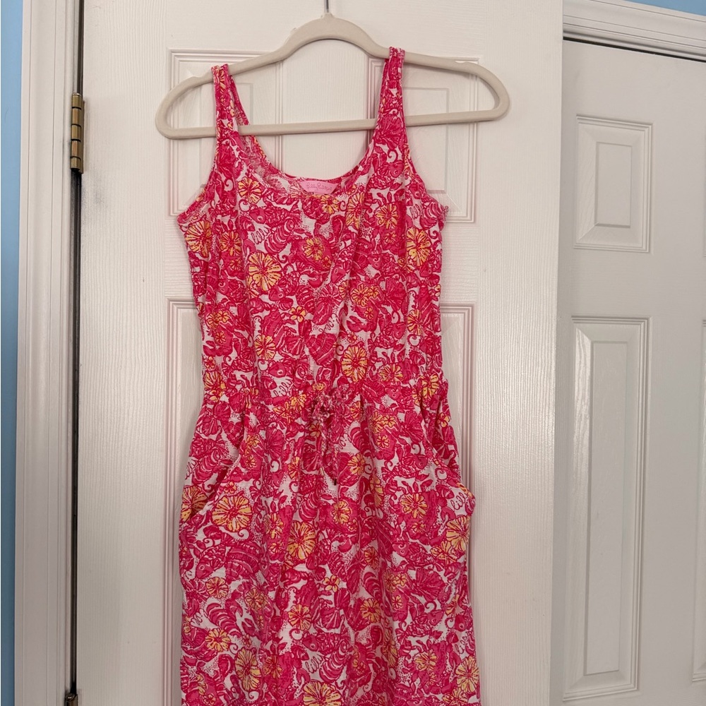 Lilly Pulitzer Pink Floral Sleeveless Dress Women’s Small Summer Resort - Picture 2 of 8